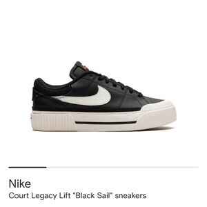 Nike Court Legacy Lift Black Sneakers